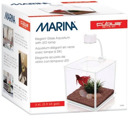 Marina CUBUS glass Betta Kit - Click Image to Close