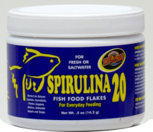 Zoo Med Spirulina 20 Fish Food Flakes