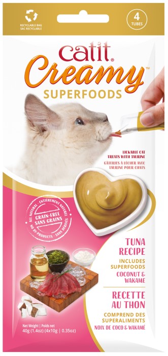 Catit Creamy Superfood Treats - Tuna 4 pack - Click Image to Close