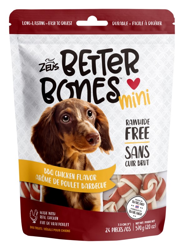 Zeus Better Bones - BBQ Chicken Flavor - Mini Bones - 24 pack - Click Image to Close