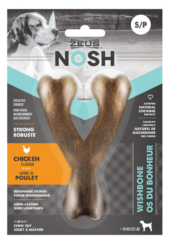 Zeus NOSH Strong Wishbone Chew Toy - Chicken