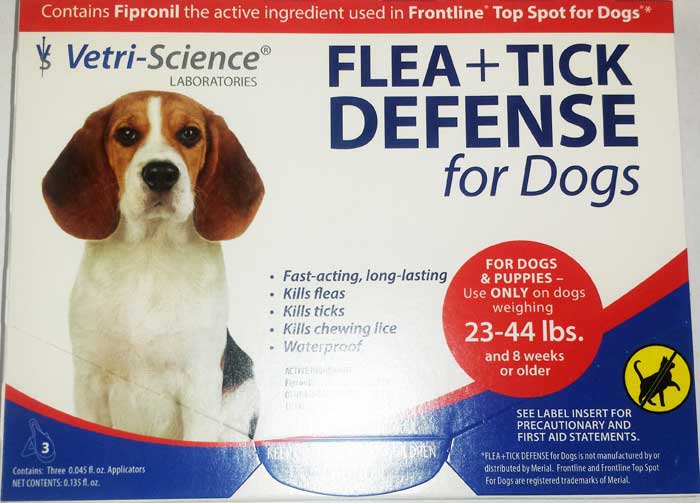 Vetri-Science Flea + Tick Defense for Dogs 23 - 44 Pounds 3-PACK - Click Image to Close