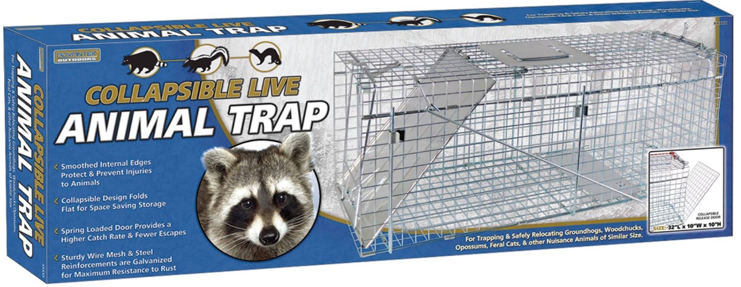 Collapsible Live Trap 32" x 10" x 12" - Click Image to Close