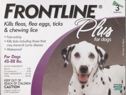 Frontline Plus (45-88 lb. dogs) - Click Image to Close