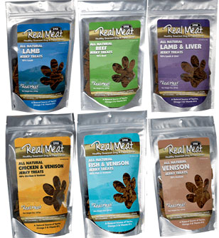 Real Meat Co. 95% Jerky STRIP Treat 8 oz. for Dogs - Click Image to Close