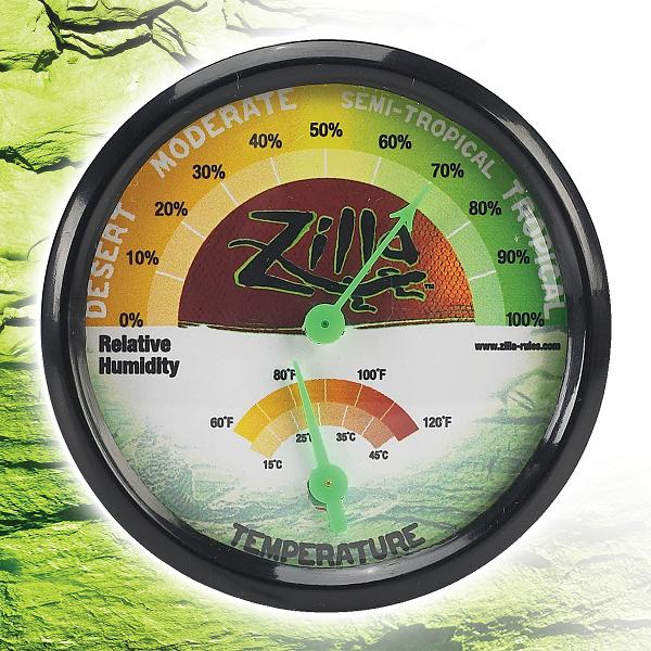 Zilla Analog Temperature/Humidity Gauge Combo