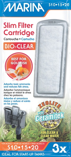 Marina Slim filter 3pk Bio Clear Cartridge (Goldfish)