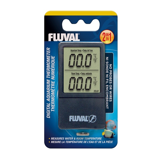 Fluval 2-in-1 Digital Aquarium Thermometer - Click Image to Close