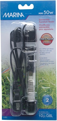 Marina Submersible Pre-Set Aquarium Heater, Mini 50W - Click Image to Close