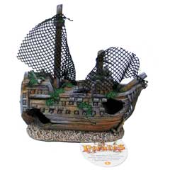 Marina Polyresin Ornament - Sunken Galleon Large - Click Image to Close