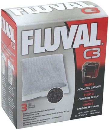 Fluval Carbon for C3 Power Filters, 3 Pack