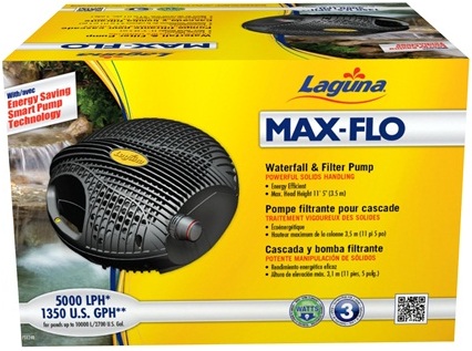 Laguna Max-Flo 1350 Waterfall & Filter Pump - Click Image to Close