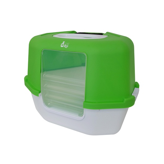 Space Saver Corner Hooded Cat Pan Green