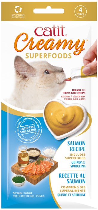 Catit Creamy Superfood Treats - Salmon 4 pack - Click Image to Close