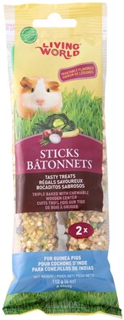 Living World Guinea Pig Sticks Vegetable Flavor 4 oz. 2-pack - Click Image to Close