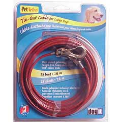 Pet Tether Dog Tie Out Cable (Large, 25 ft.) - Click Image to Close