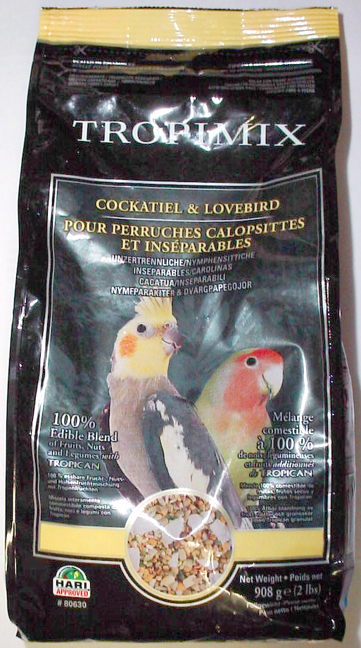 Tropimix Cockatiel & Lovebird Mix - Click Image to Close