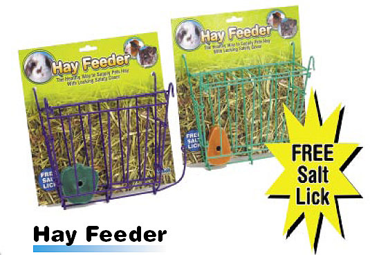 Hay Feeder with Salt Lick by Ware Pet - Click Image to Close