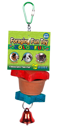 Foraging Fun Toy Colorful with Bell - Click Image to Close