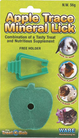 Apple Flavor Mineral Lick with Holder - Click Image to Close