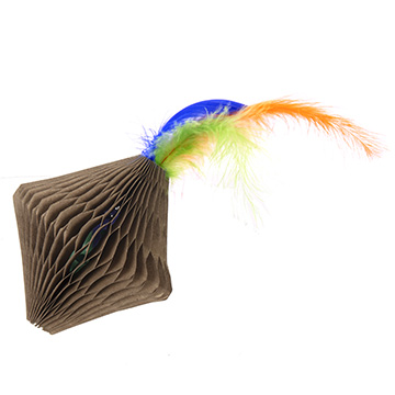 Corrugated Feather Top Cat Toy
