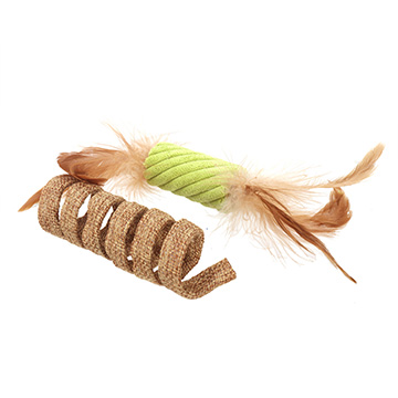 Sassy Springs Feather Cat Toy by Ware Pet - Click Image to Close