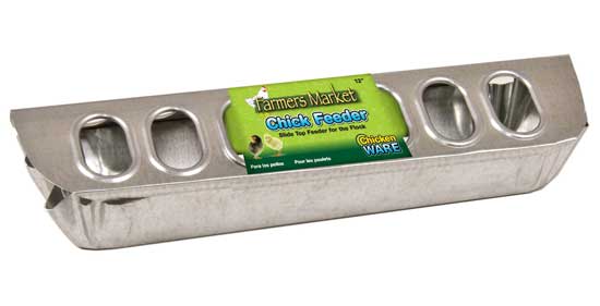 Farmer's Market Slide Top Chick Feeder 12" - Click Image to Close