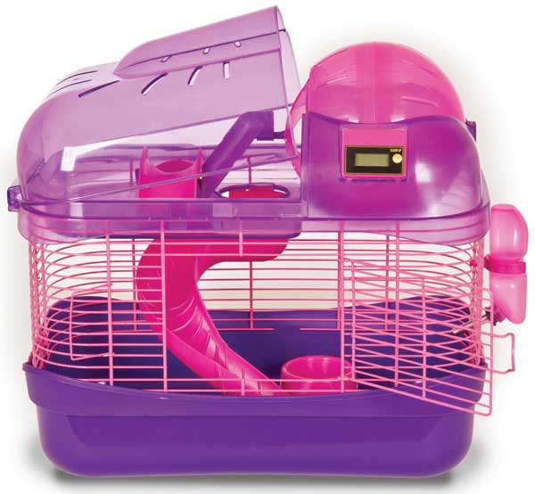 Spin City Health Club Small Animal Cage Pink & Purple