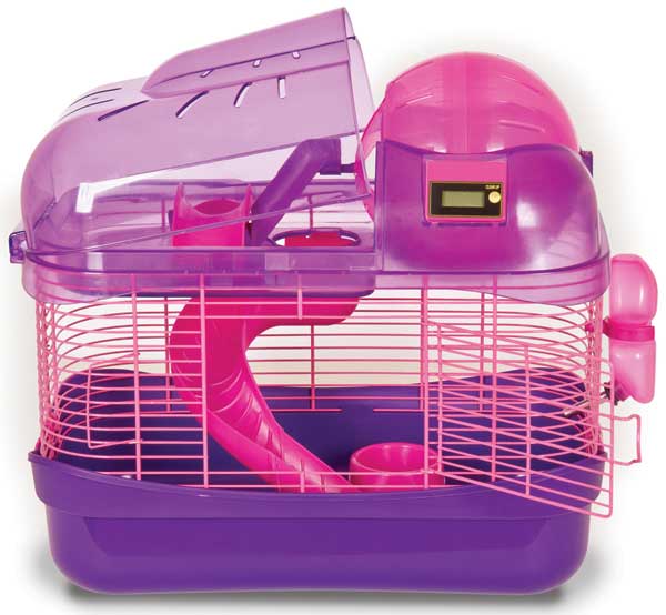 Spin City Health Club Small Animal Cage Pink & Purple - Click Image to Close