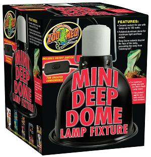 Mini Deep Dome Lamp Fixture by ZooMed - Click Image to Close